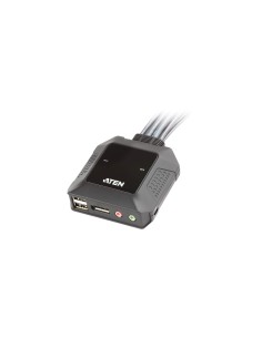 Conmutador KVM ATEN 2PCs a 1Psto Displayport+USB Compacto