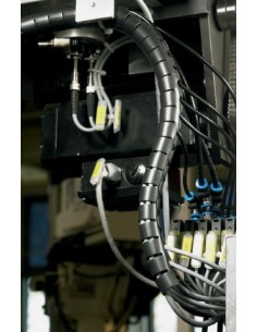 Protege cables 16mm de grosor Hellermanntyton 25mts Negro