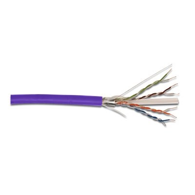 Cat6 Cable sólido LSZH Carrete Violeta 100% de los datos de cobre lote de redes Ethernet 