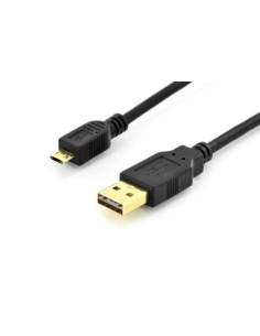 Cable USB2.0 HQ  tipo A macho a microUSB tipo B 1,8mts